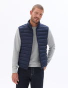 Regular Fit 100% Polyester Solid High Neck Jackets - Navy Blue