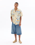 Naruto Regular Fit Cotton Printed Cuban Collar Shirts