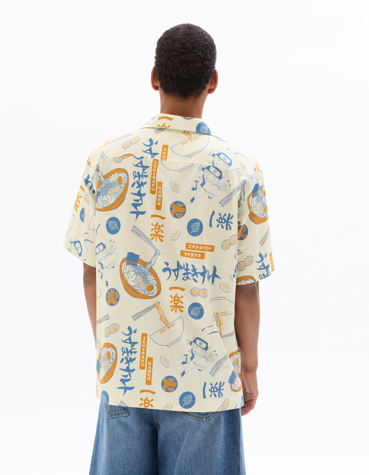 Naruto Regular Fit Cotton Printed Cuban Collar Shirts