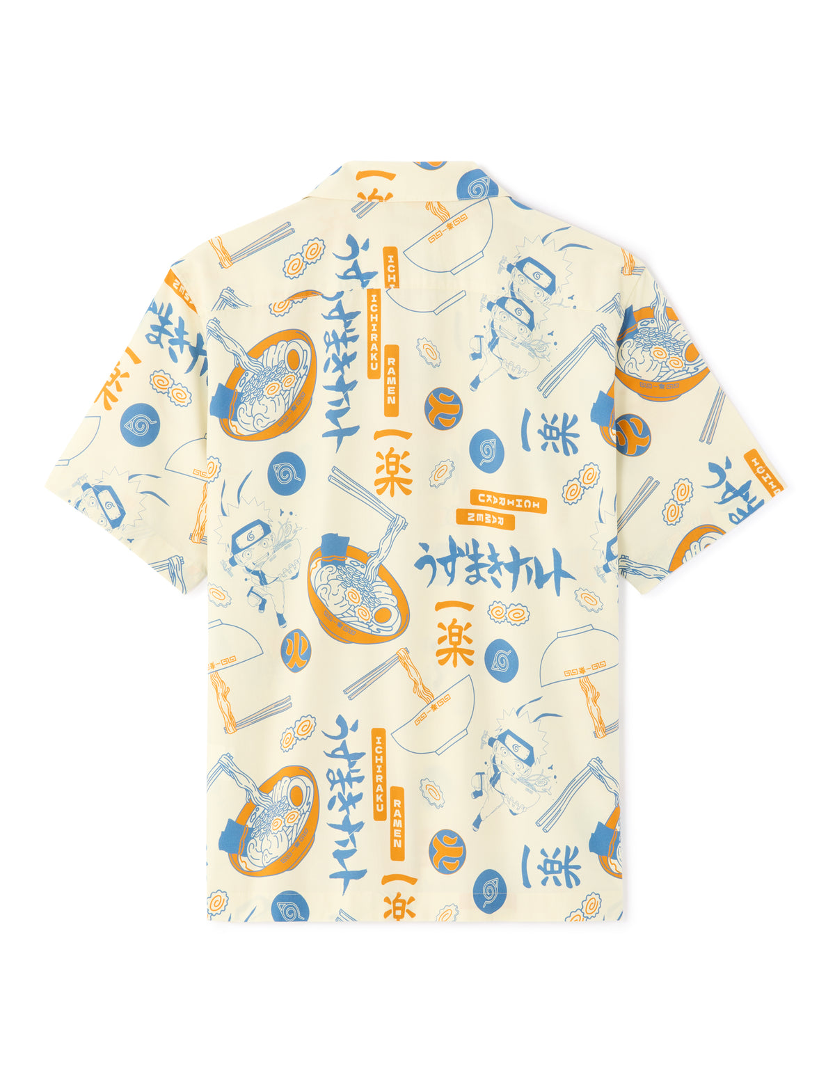 Naruto Regular Fit Cotton Printed Cuban Collar Shirts