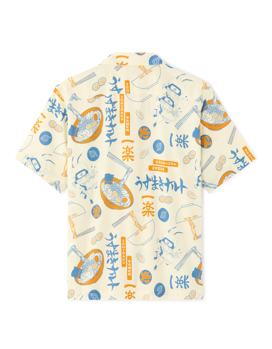Naruto Regular Fit Cotton Printed Cuban Collar Shirts
