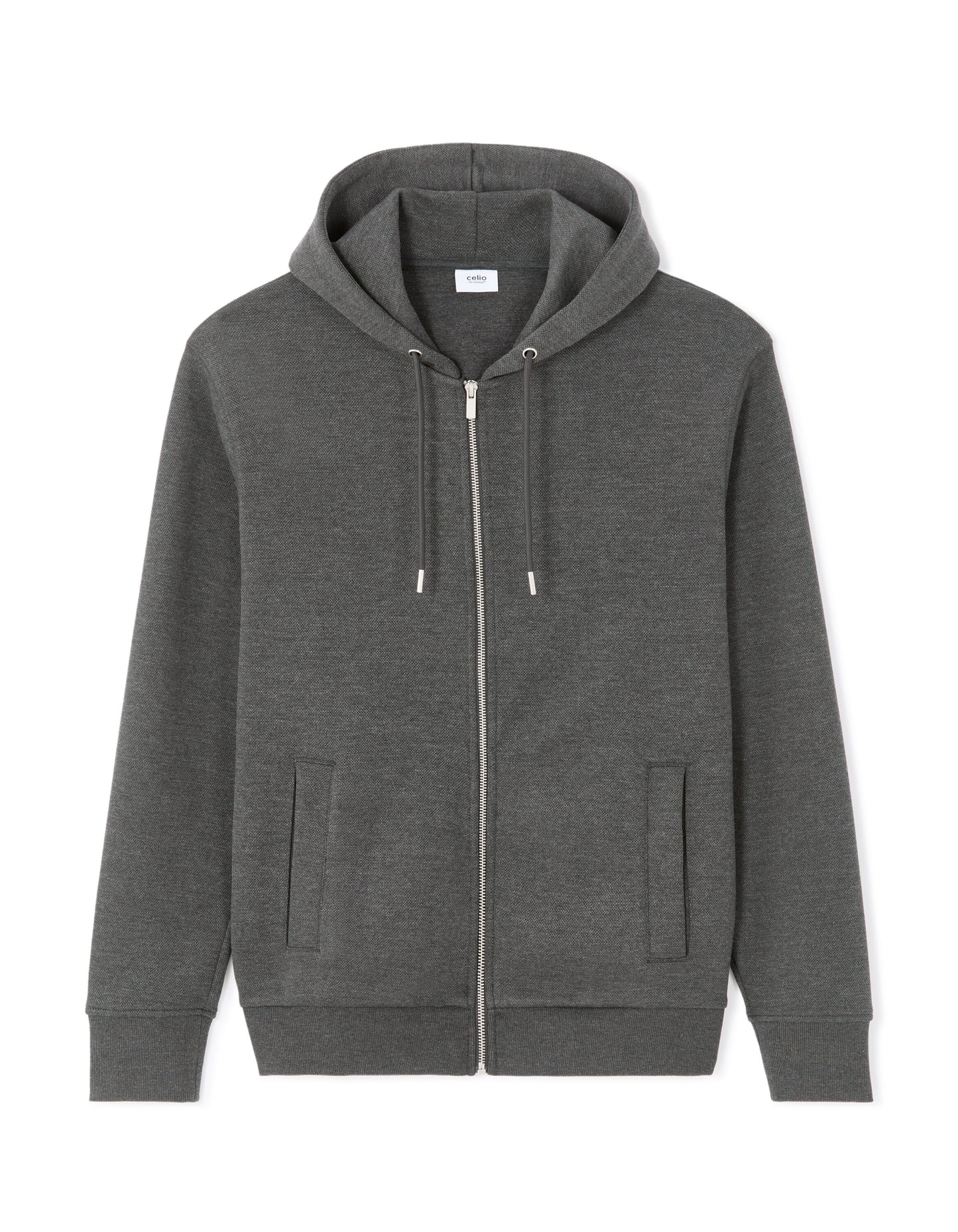 Regular Fit Cotton Blend Hooded Sweatshirt - Grey
