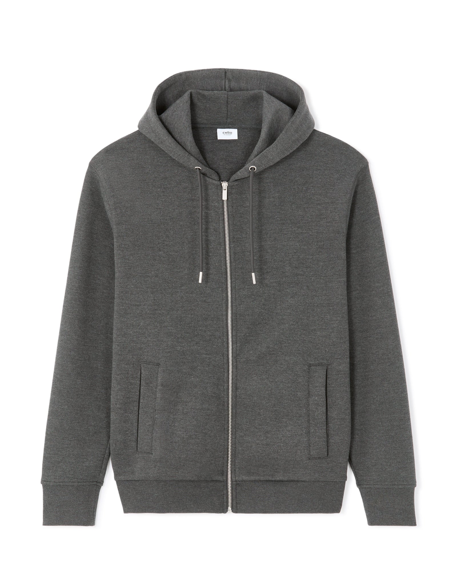 Regular Fit Cotton Blend Hooded Sweatshirt - Grey