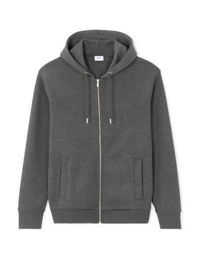 Regular Fit Cotton Blend Hooded Sweatshirt - Grey