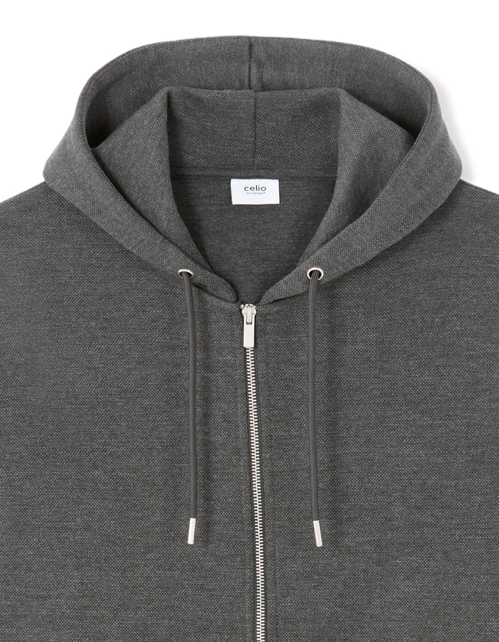 Regular Fit Cotton Blend Hooded Sweatshirt - Grey