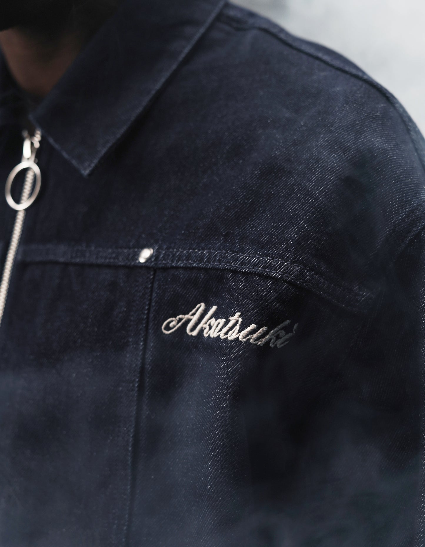 Regular Fit 100% Cotton Printed Spread Collar Jackets - Navy Blue