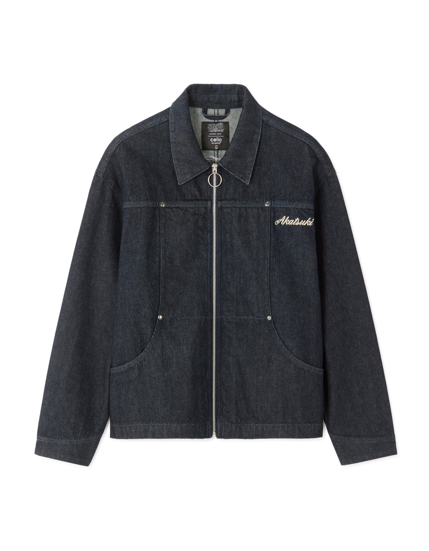 Regular Fit 100% Cotton Printed Spread Collar Jackets - Navy Blue