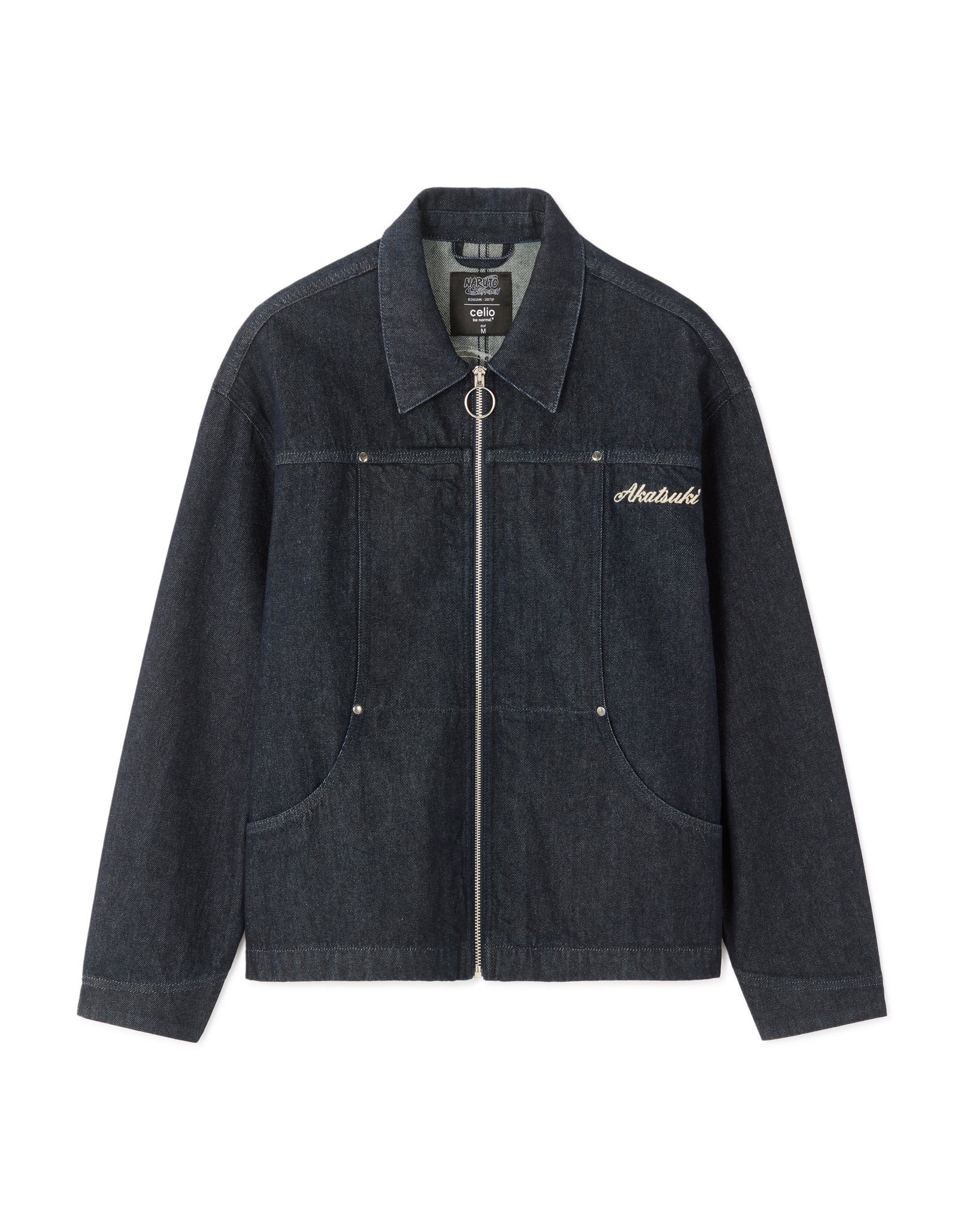 Regular Fit 100% Cotton Printed Spread Collar Jackets - Navy Blue