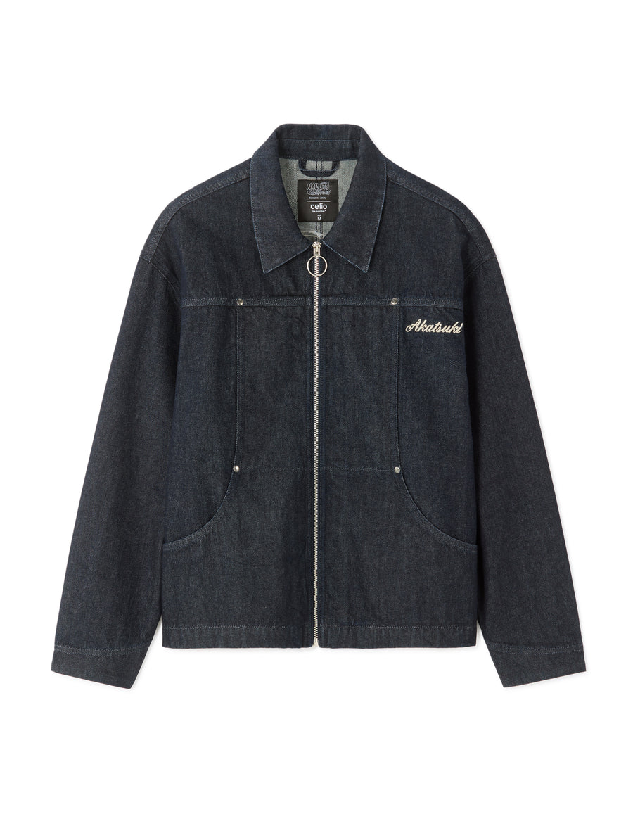 Regular Fit 100% Cotton Printed Spread Collar Jackets - Navy Blue