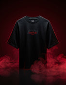 Regular Fit 100% Cotton Printed Crew Neck T-Shirts - Black
