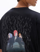 Regular Fit 100% Cotton Printed Crew Neck T-Shirts - Black