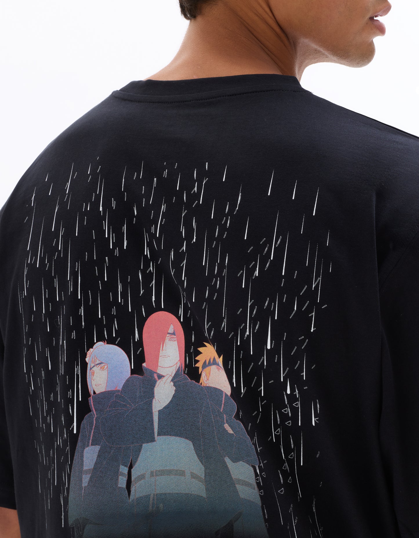 Regular Fit 100% Cotton Printed Crew Neck T-Shirts - Black