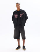 Naruto Regular Fit 100% Cotton Printed Spread Collar Shirts - Black