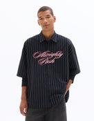 Naruto Regular Fit 100% Cotton Printed Spread Collar Shirts - Black