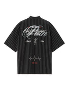 Naruto Regular Fit 100% Cotton Printed Spread Collar Shirts - Black