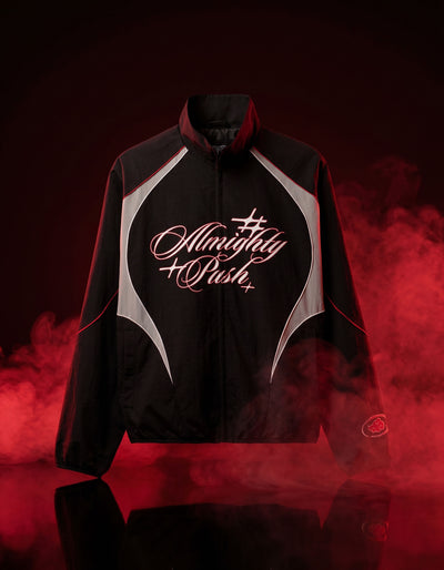 Naruto Shippuden Oversized Fit Printed Spread Collar Jacket - Black
