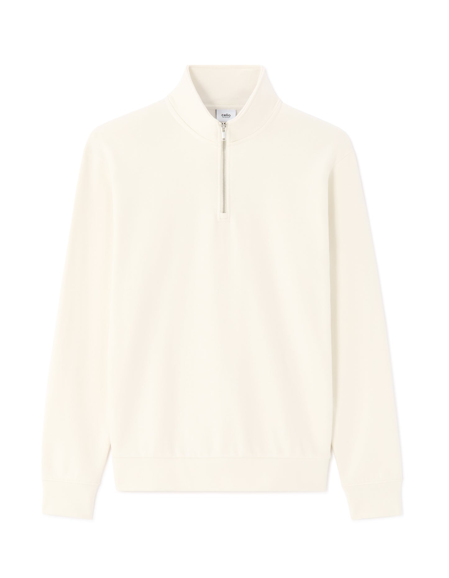 Regular Fit Poly-Cotton Solid High Neck Sweatshirts