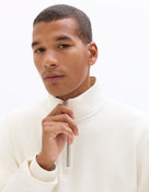 Regular Fit Poly-Cotton Solid High Neck Sweatshirts
