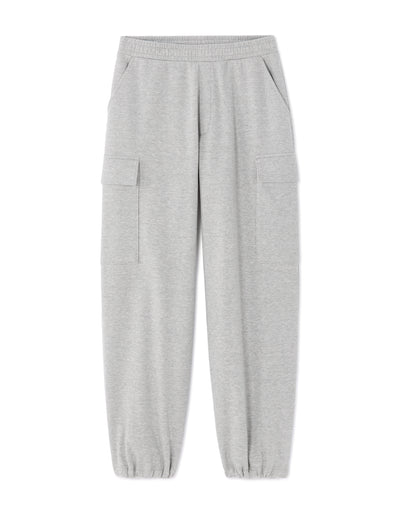 Jogger Fit Cotton Blend Casual Trousers - Grey