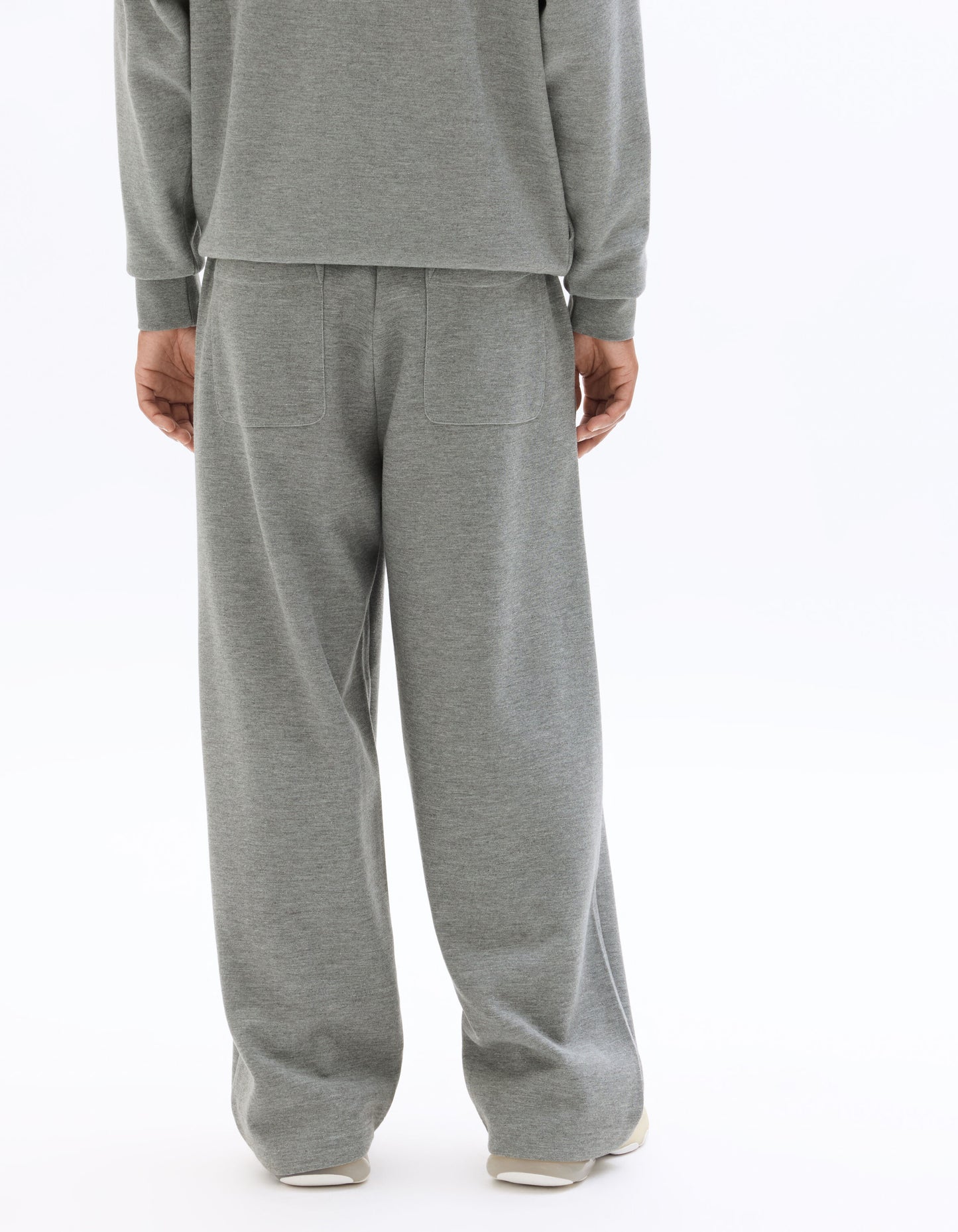 Loose Fit Poly-Cotton Solid Casual Trouser