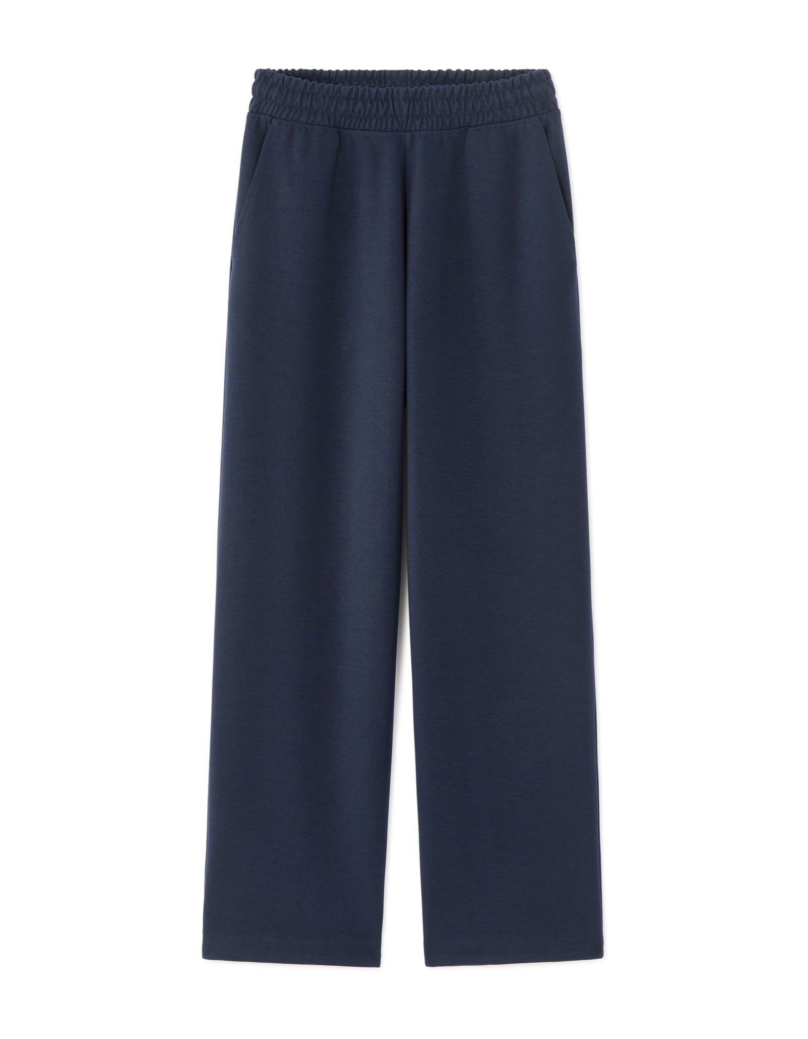 Loose Fit Poly-Cotton Solid Casual Trouser