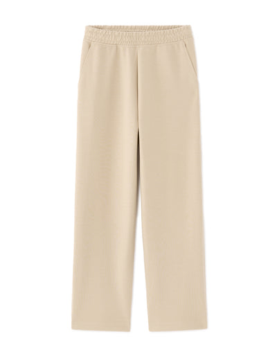 Loose Fit Poly-Cotton Solid Casual Trouser