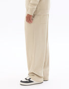 Loose Fit Poly-Cotton Solid Casual Trouser