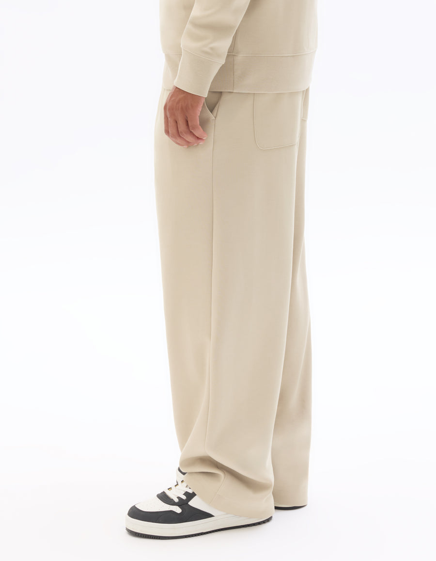 Loose Fit Poly-Cotton Solid Casual Trouser