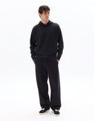 Loose Fit Poly-Cotton Solid Casual Trouser