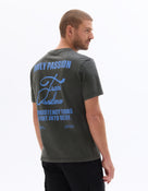 Boxy Fit 100% Cotton Printed Crew Neck T Shirts - Black