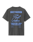 Boxy Fit 100% Cotton Printed Crew Neck T Shirts - Black