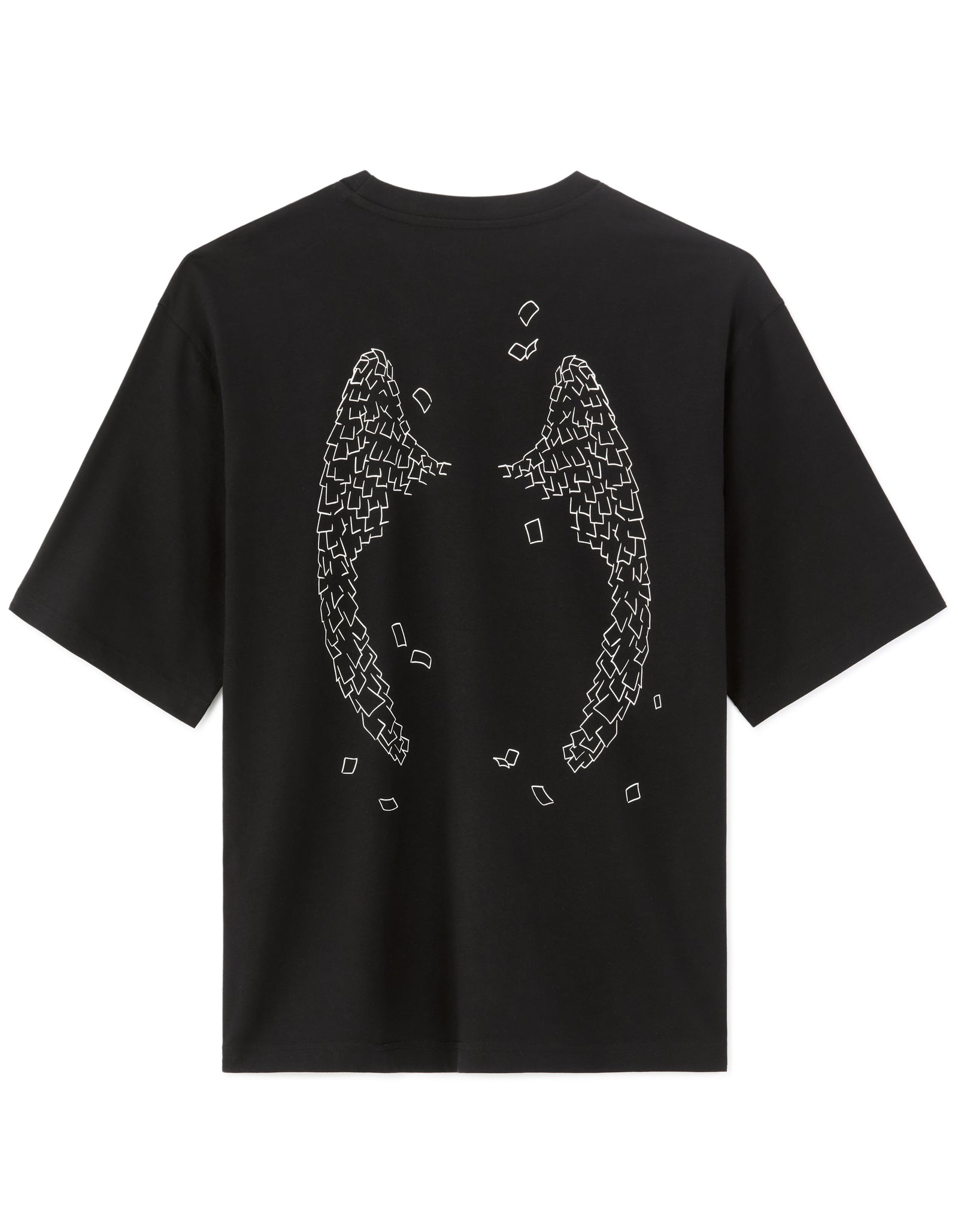 Regular Fit 100% Cotton Printed Round Neck T-Shirt - Black