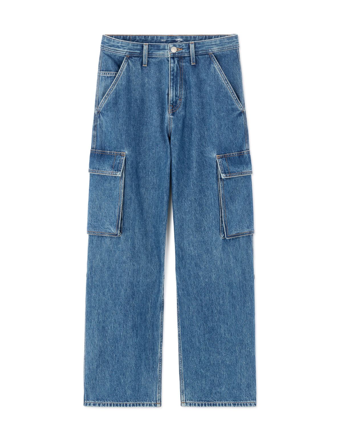 Loose Fit 100% Cotton Solid Jeans