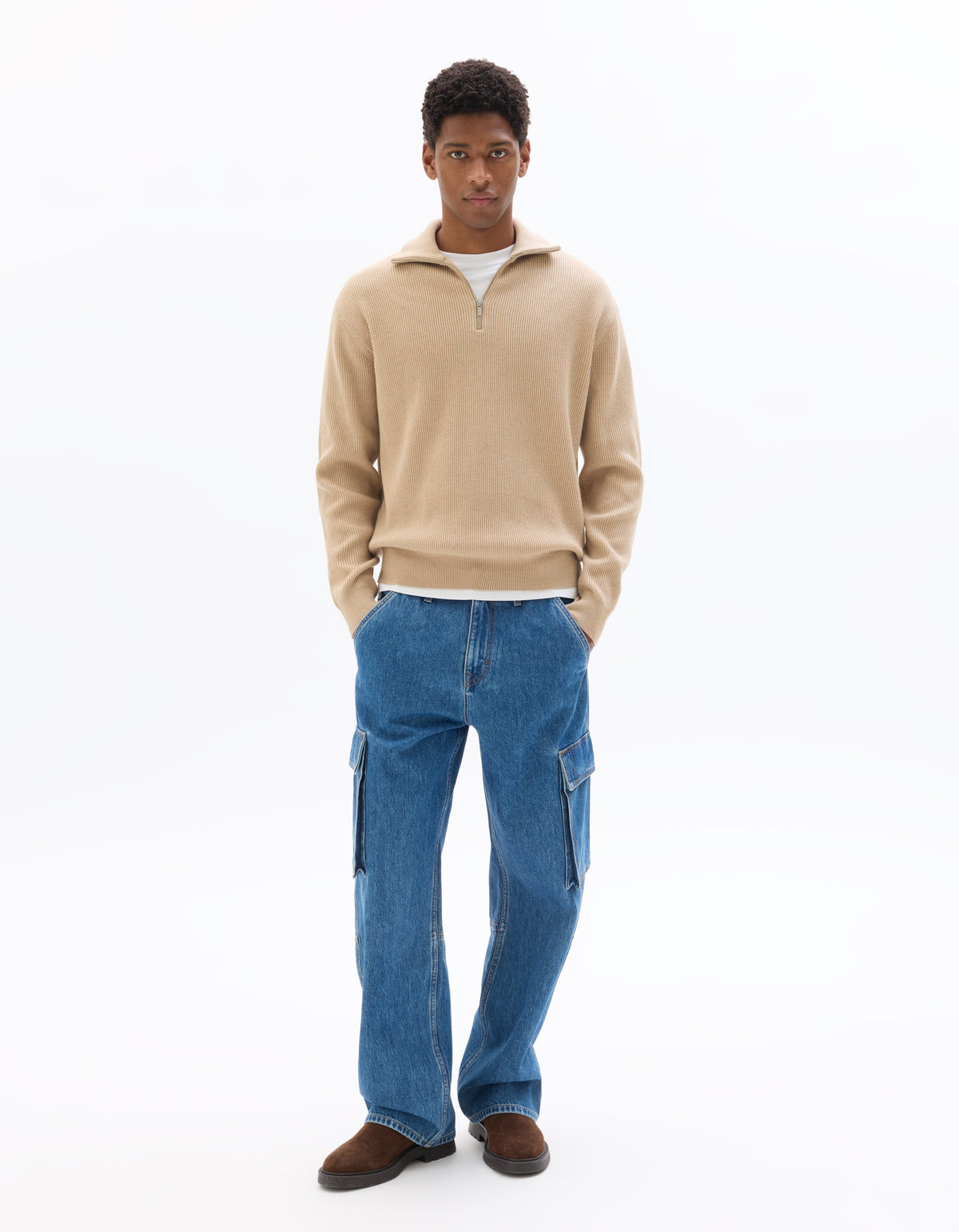 Loose Fit 100% Cotton Solid Jeans