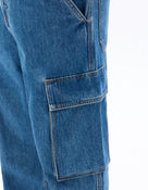Loose Fit 100% Cotton Solid Jeans