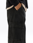Loose Fit 100% Cotton Solid Jeans - Black