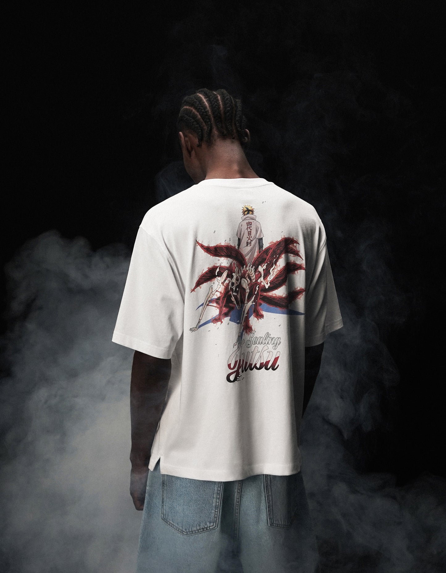 Regular Fit 100% Cotton Printed Crew Neck T-Shirts - White