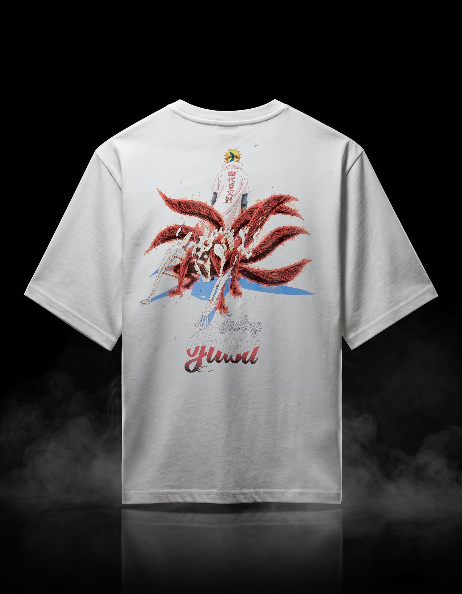 Regular Fit 100% Cotton Printed Crew Neck T-Shirts - White