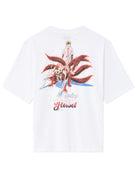 Regular Fit 100% Cotton Printed Crew Neck T-Shirts - White