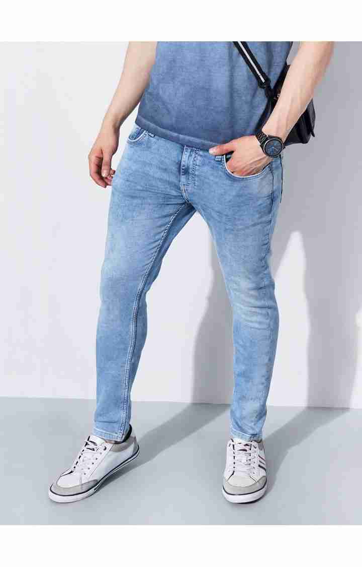 Blue Skinny Ankle Length Jeans