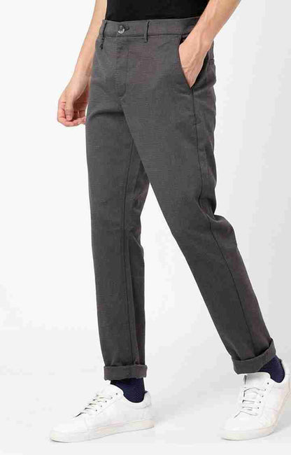 Grey Regular Fit Trousers