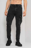 Celio* Cotton-Blend Skinny Fit Black Jean