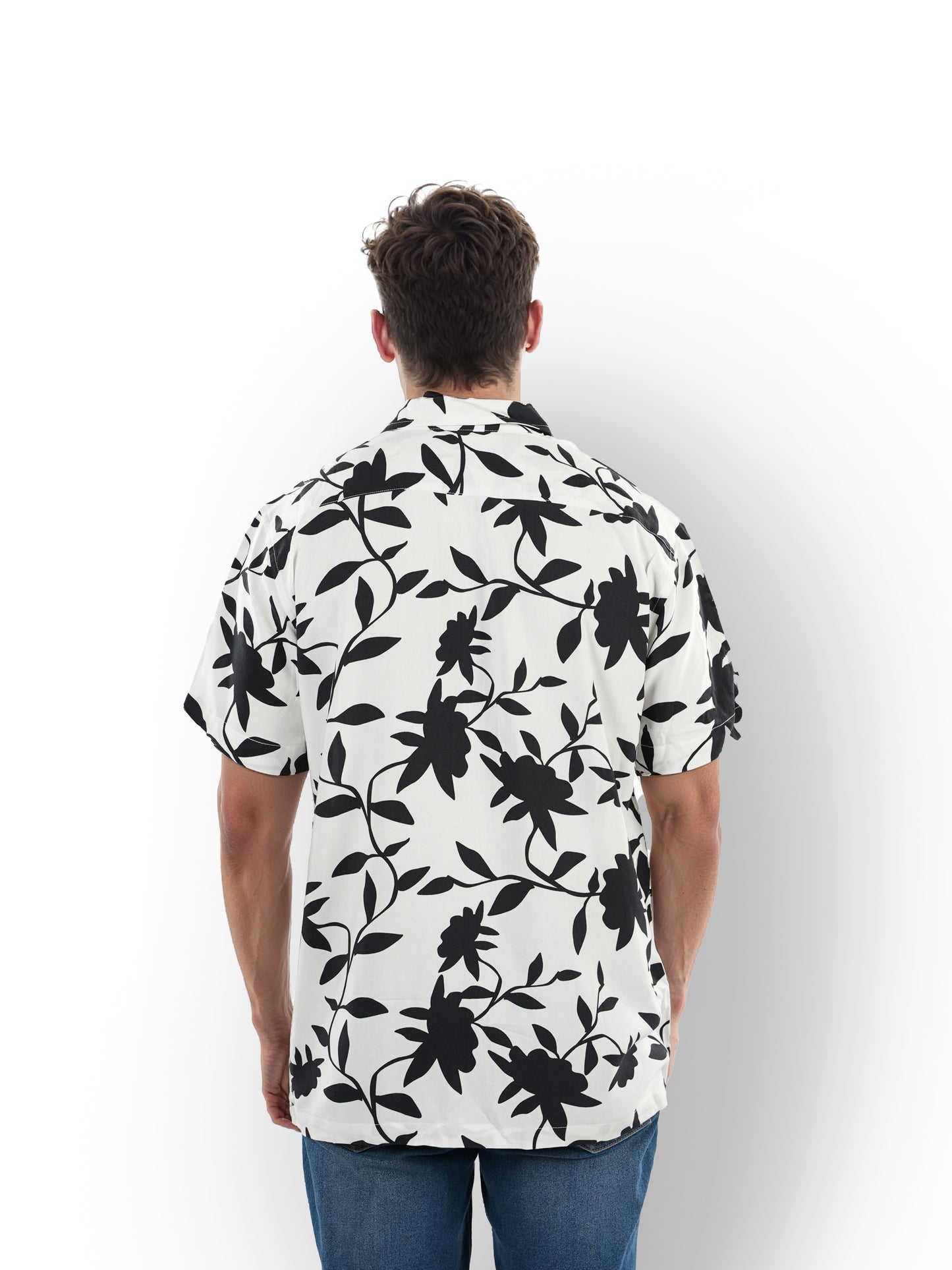 Off White Printed Viscose Shirt