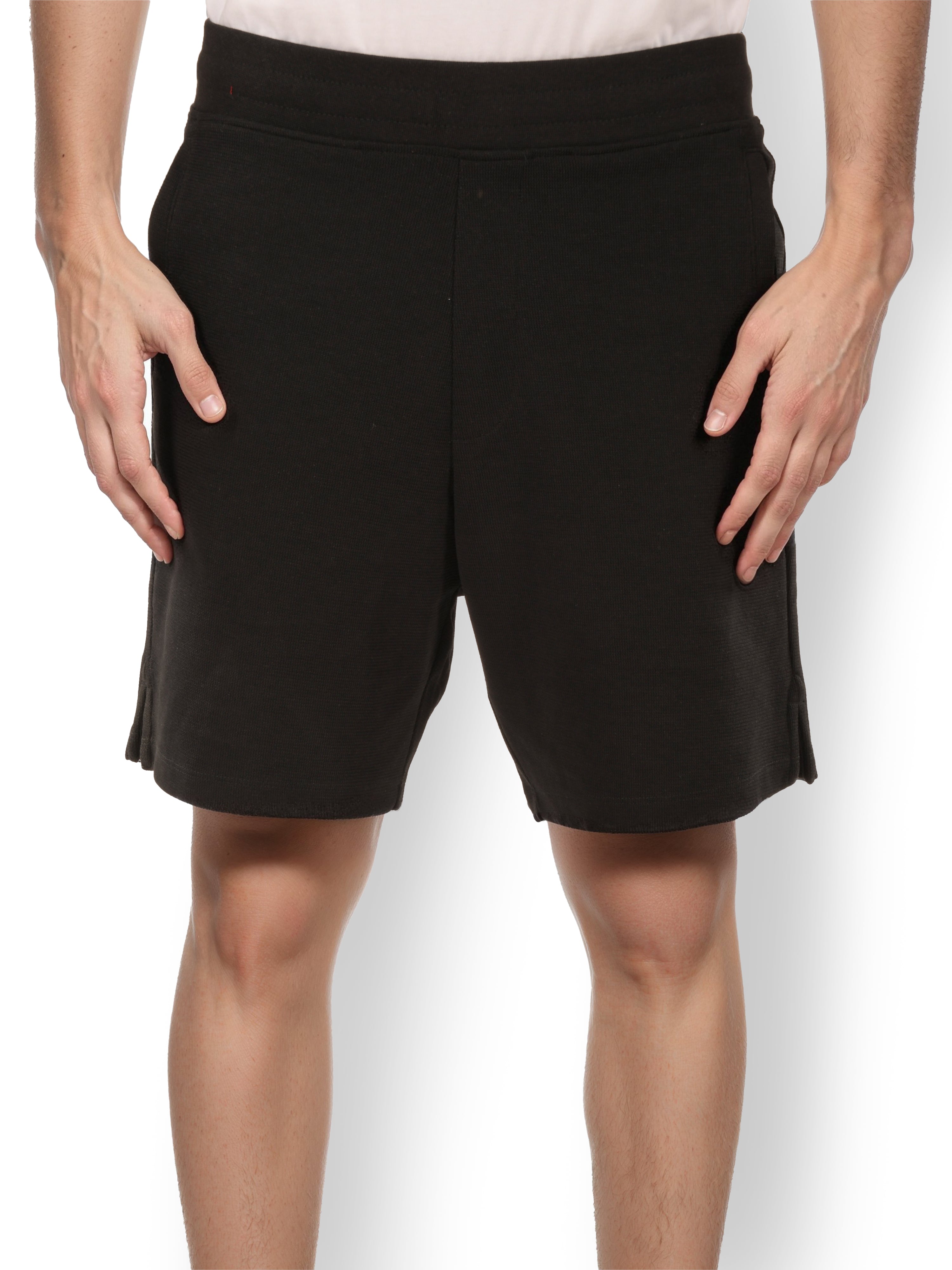 Black Regular Fit Shorts