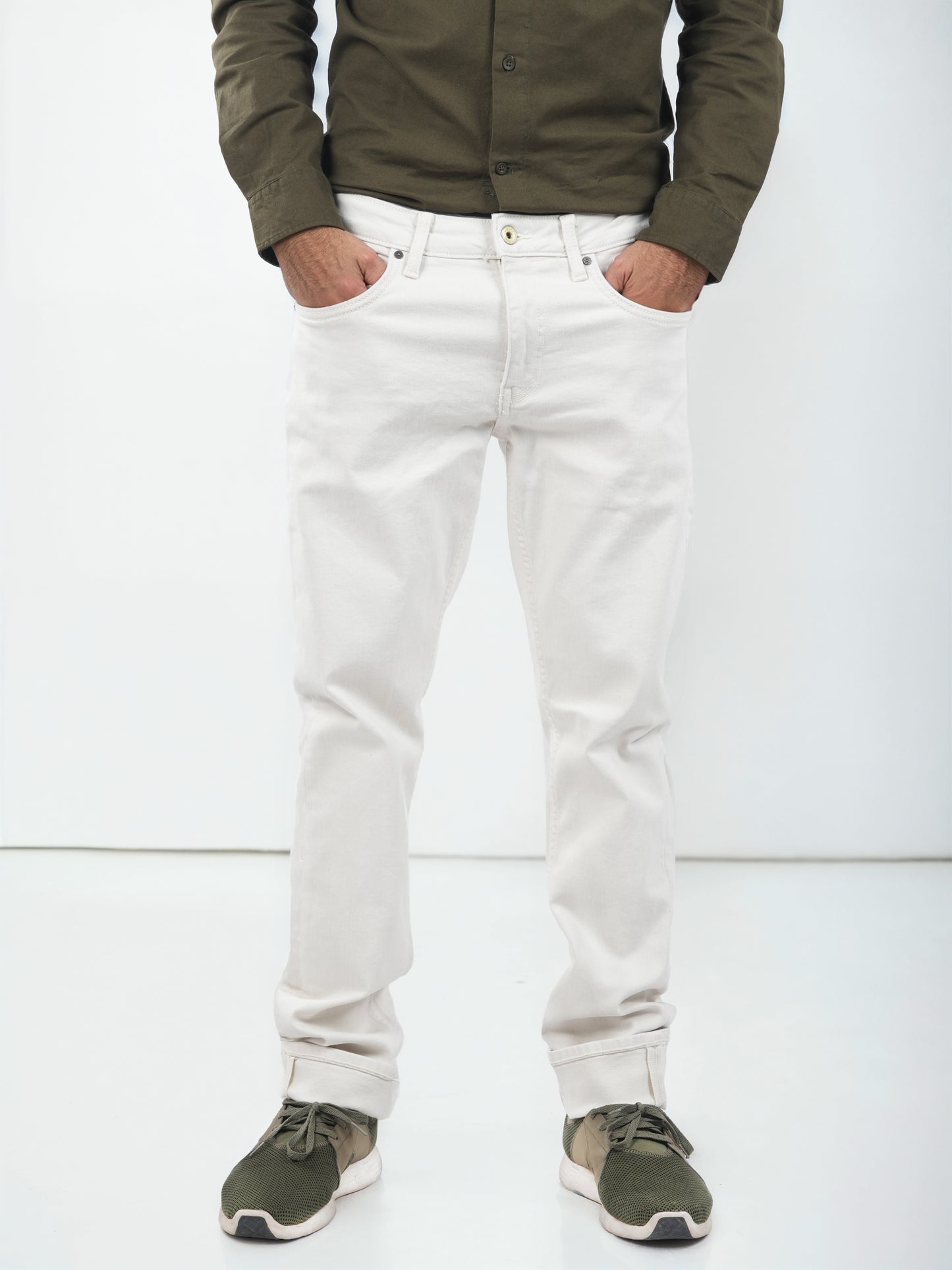 White Slim Fit Jeans