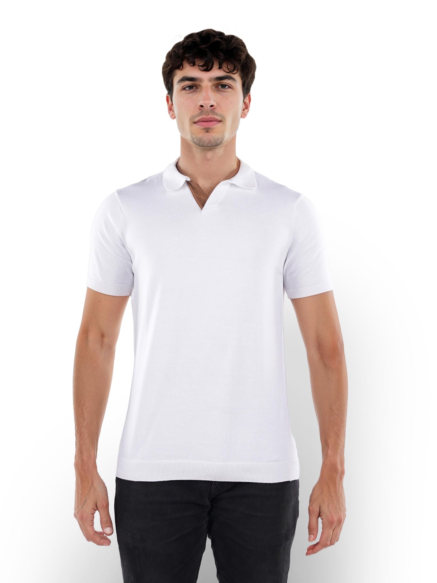 White Solid Cotton T-Shirt