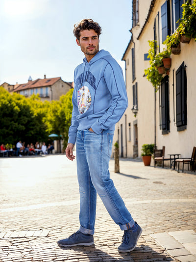 Celio* One Piece Regular Fit Cotton-Poly-Blend Blue Sweatshirts