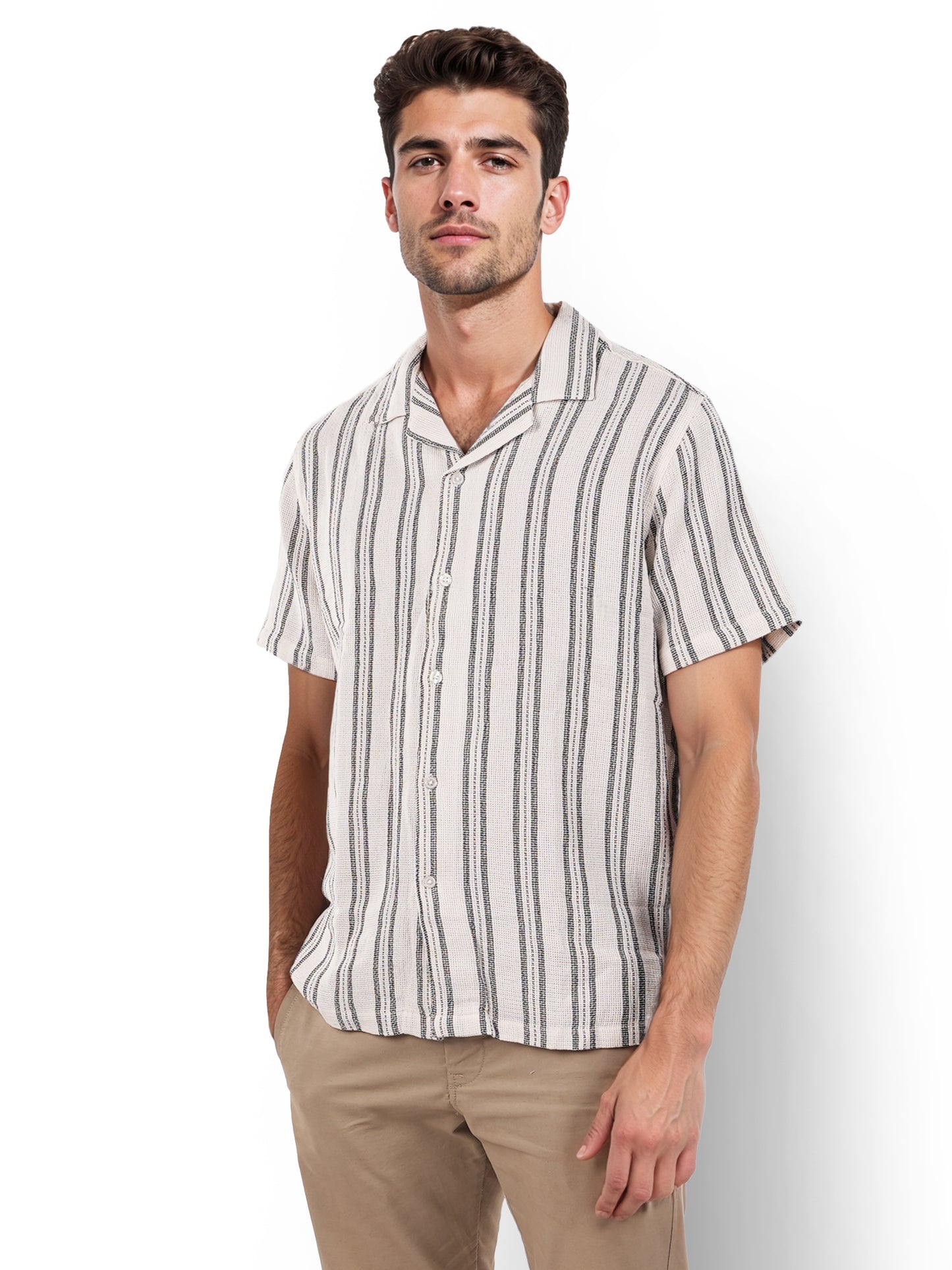 White Striped Cotton Shirt