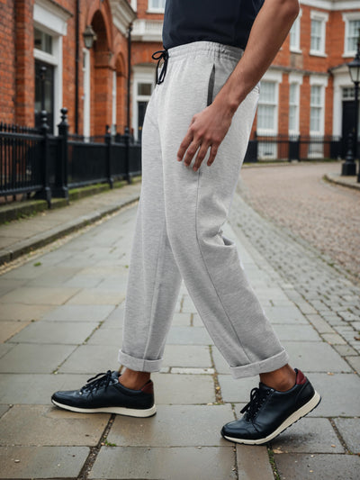 Celio* Polyester-Blend Regular Fit Light Grey Trouser