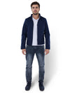 Celio* Solid Regular Fit Polyester Navy Blue Jacket